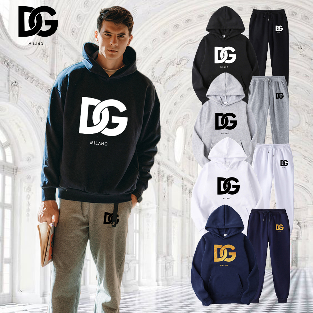 2023 Men's Fashion Sportwear Set Luxury Printed Hoodies Suits Sweatshirt+sweatpant Tracksuit Man